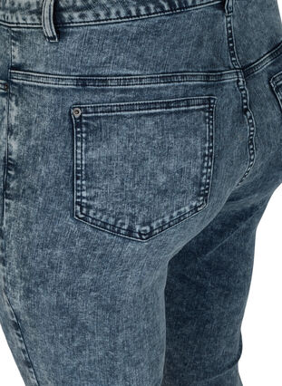 Cropped Bea jeans with extra high waist, Blue Snow Wash, Packshot image number 3