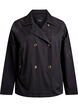 Short trench coat with pockets, Black, Packshot image number 0