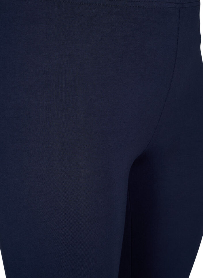 Basic 3/4 leggings in viscose, Blue, Packshot image number 2