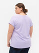 Short-sleeved t-shirt in a cotton blend, Purple, Model image number 2