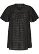 Tunic in lyocell with flutter sleeves, Black, Packshot image number 0