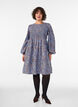 Viscose dress with smock and an all-over pattern, Light Blue, Model image number 1