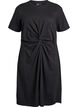 Cotton dress with twist detail, Black, Packshot image number 0