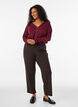 Long-sleeved t-shirt with V-neck and buttons, Red, Model image number 1
