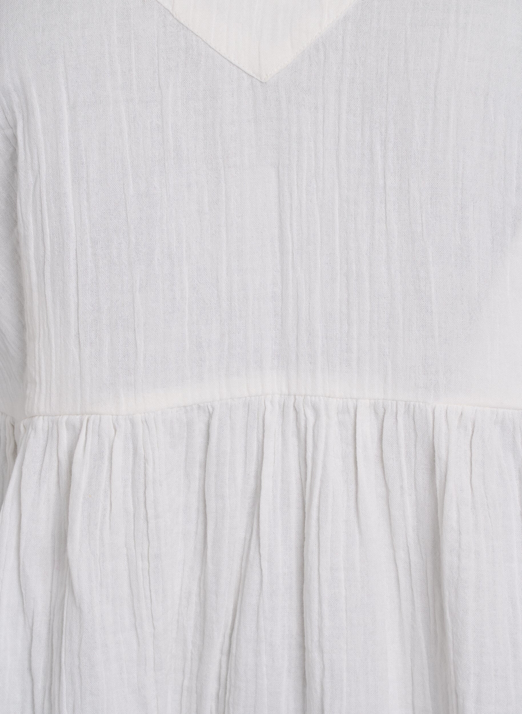 Zizzifashion Cotton beach dress with narrow straps, Vanilla, Packshot image number 2