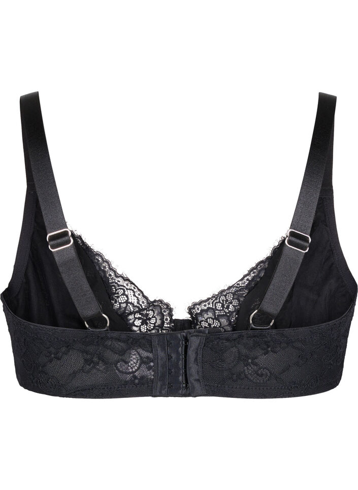 Full coverage bra with rhinestones, Black, Packshot image number 1