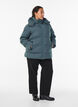 Short puffer jacket with detachable hood, Green, Model image number 1