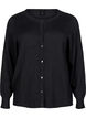 Knitted cardigan with buttons in viscose mix, Black, Packshot image number 0