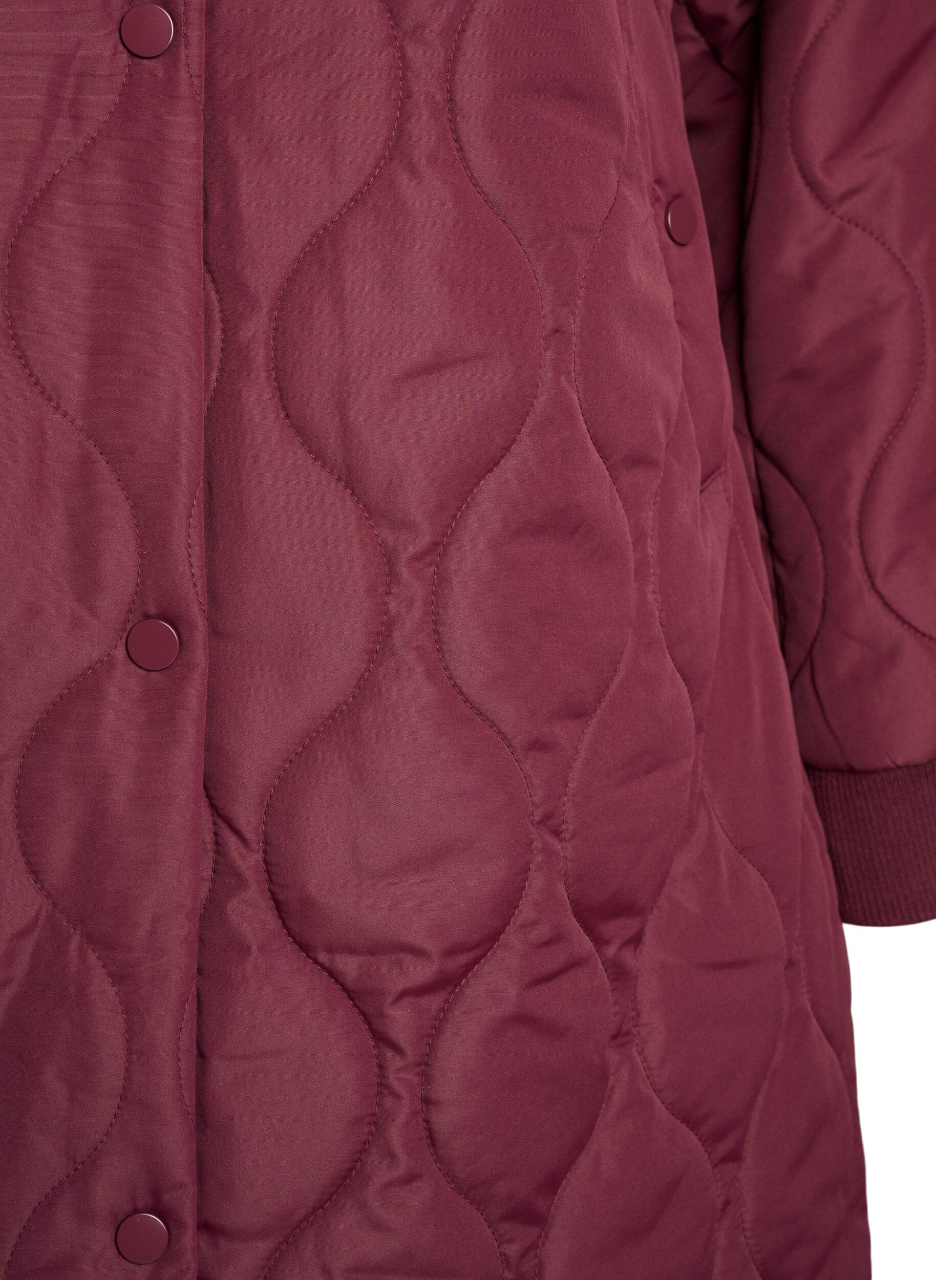 ZizzifashionMid-length quilted jacket with a hood, 0655, Packshot image number 2