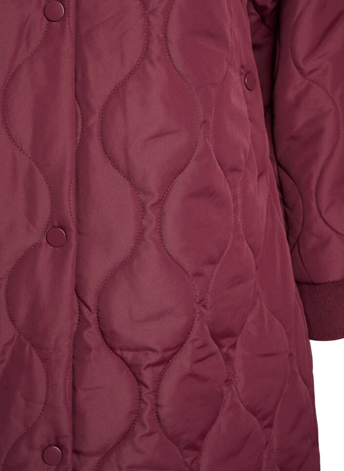 Mid-length quilted jacket with a hood, 0655, Packshot image number 2