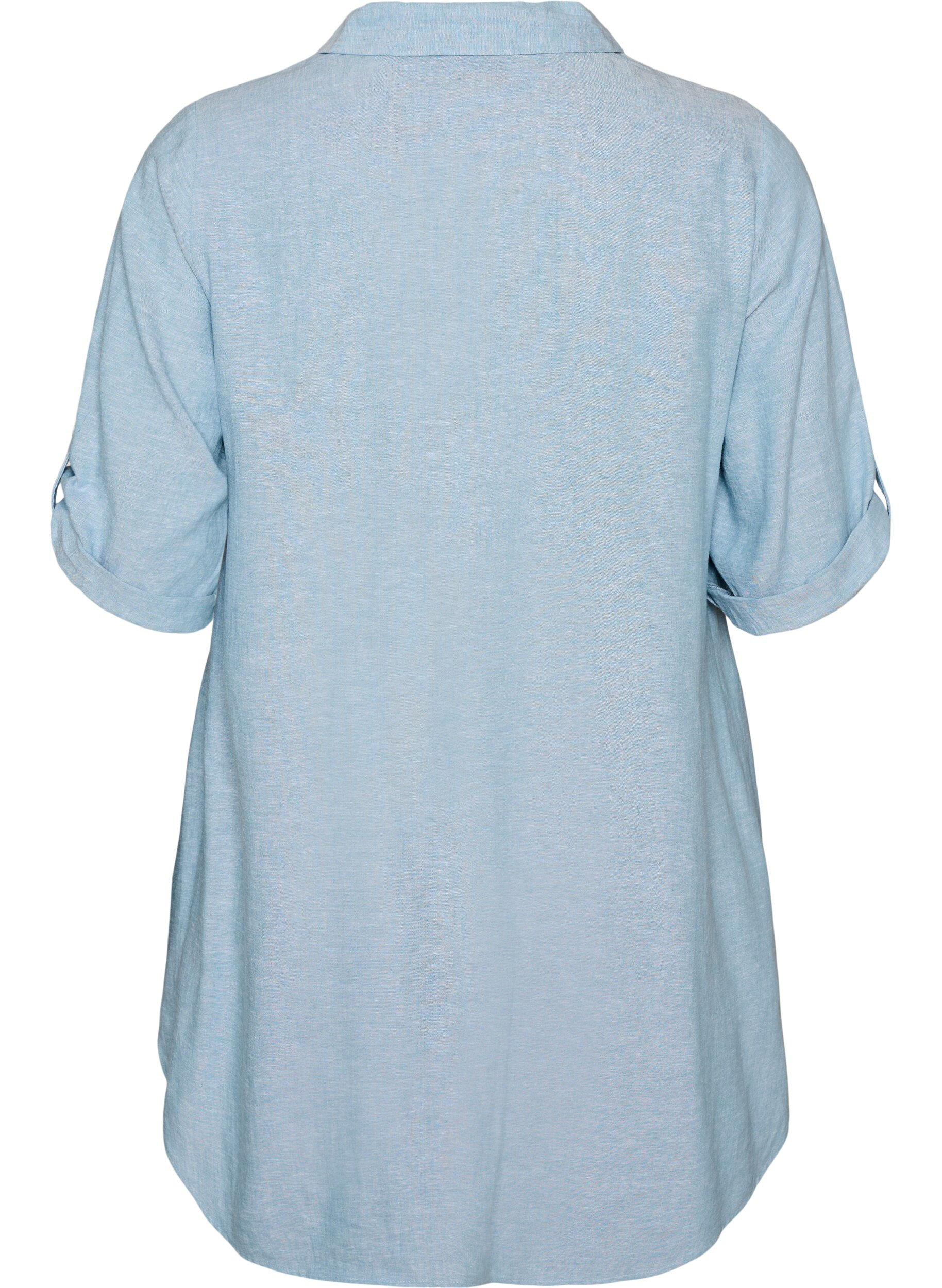 Zizzifashion Linen and viscose tunic with A-shape, 2462, Packshot image number 1
