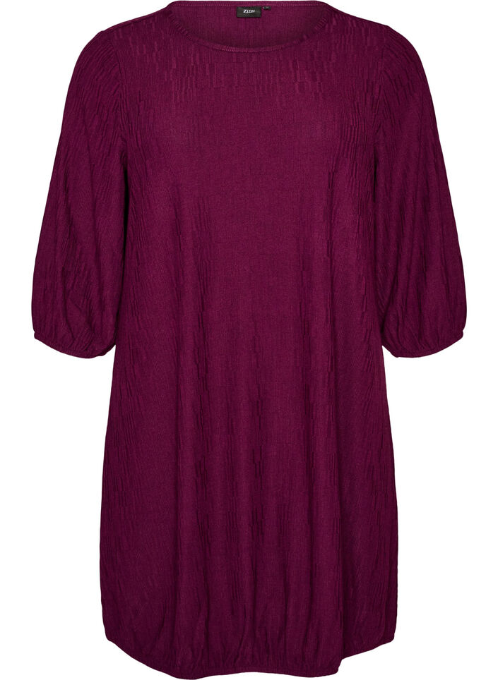 Dress with a balloon shape and structure, Red, Packshot image number 0