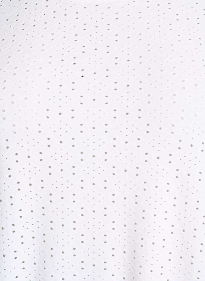 Blouse with eyelet embroidery and balloon-effect, White, Packshot image number 2