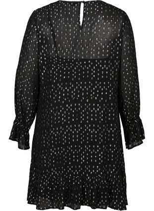 Long-sleeved viscose dress, Black, Packshot image number 1