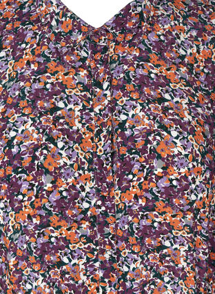 Floral, viscose midi dress, Purple Flower AOP, Packshot image number 2