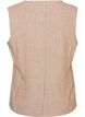 Striped vest in linen and viscose, Beige, Packshot image number 1