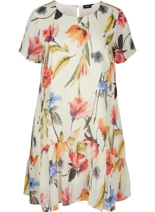 Short-sleeved dress with print and a-line, Snow White AOP, Packshot image number 0