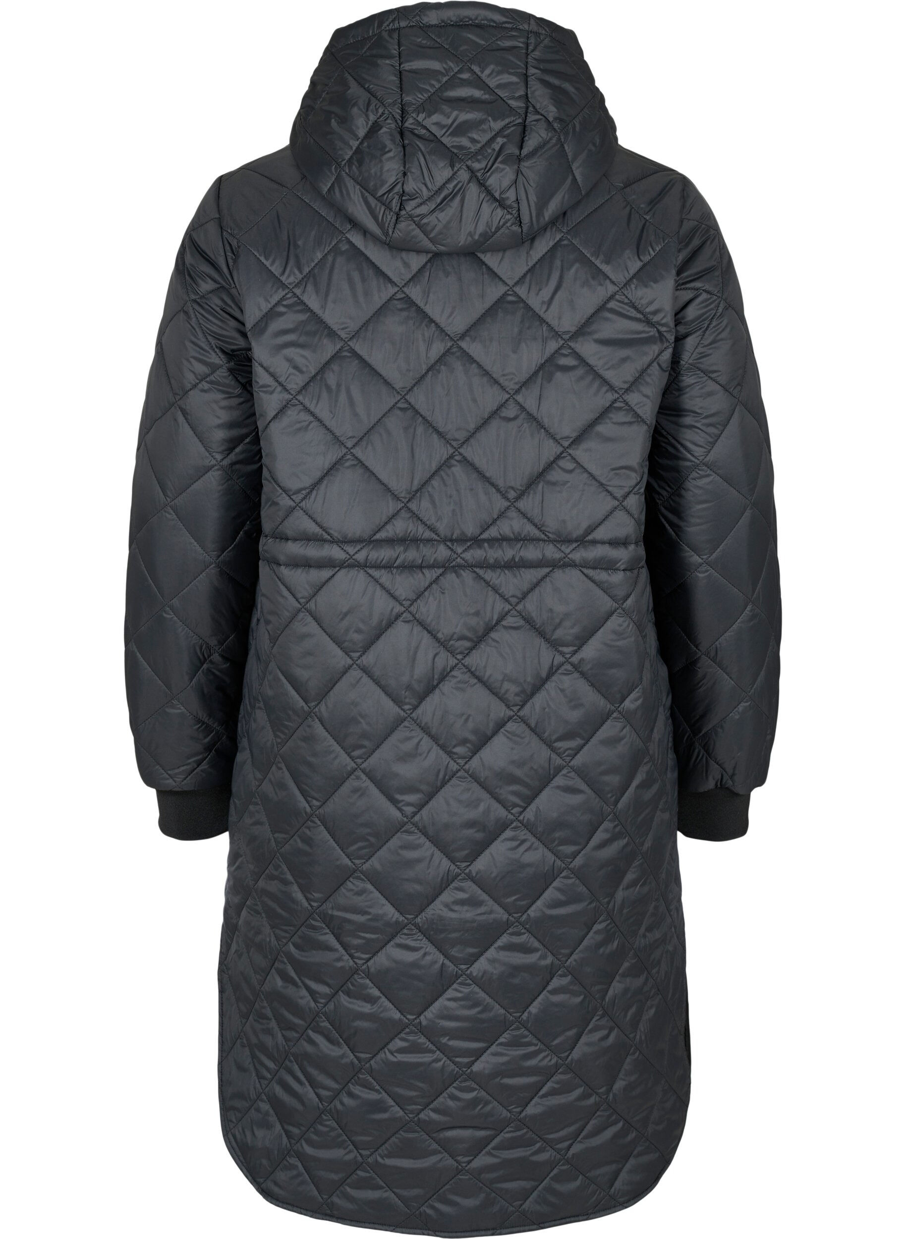 Zizzifashion Quilted lightweight jacket with hood, Black, Packshot image number 1