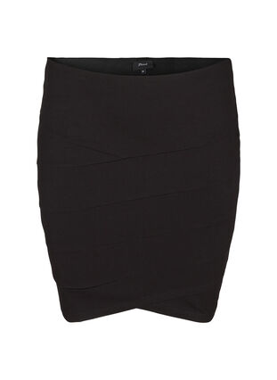 Short close-fitting skirt , Black, Packshot image number 0