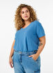 Basic plain cotton t-shirt, Blue, Model image number 0