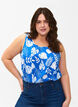 FLASH - Sleeveless top with print, Blue, Model image number 0
