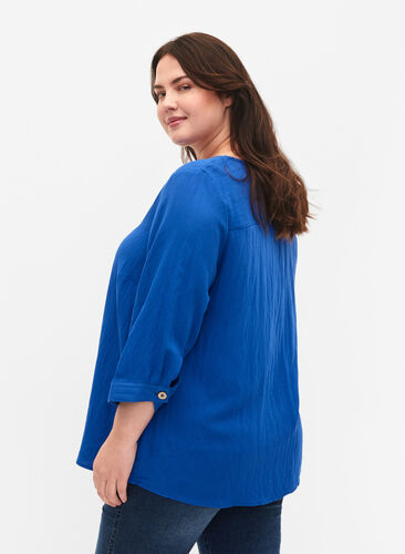 Viscose blouse with buttons and v-neck, Surf the web, Model image number 1