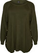 Knitted blouse with side buttons, Green, Packshot image number 0