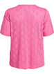 FLASH - Jersey T-shirt with eyelet pattern, Pink, Packshot image number 1