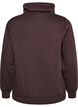 Sweatshirt with high collar and pockets, Brown, Packshot image number 1