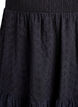 Ankle-length cotton skirt with a smocked waist, Black, Packshot image number 2