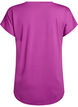 Short sleeve sport t-shirt with v-neck, Purple, Packshot image number 1