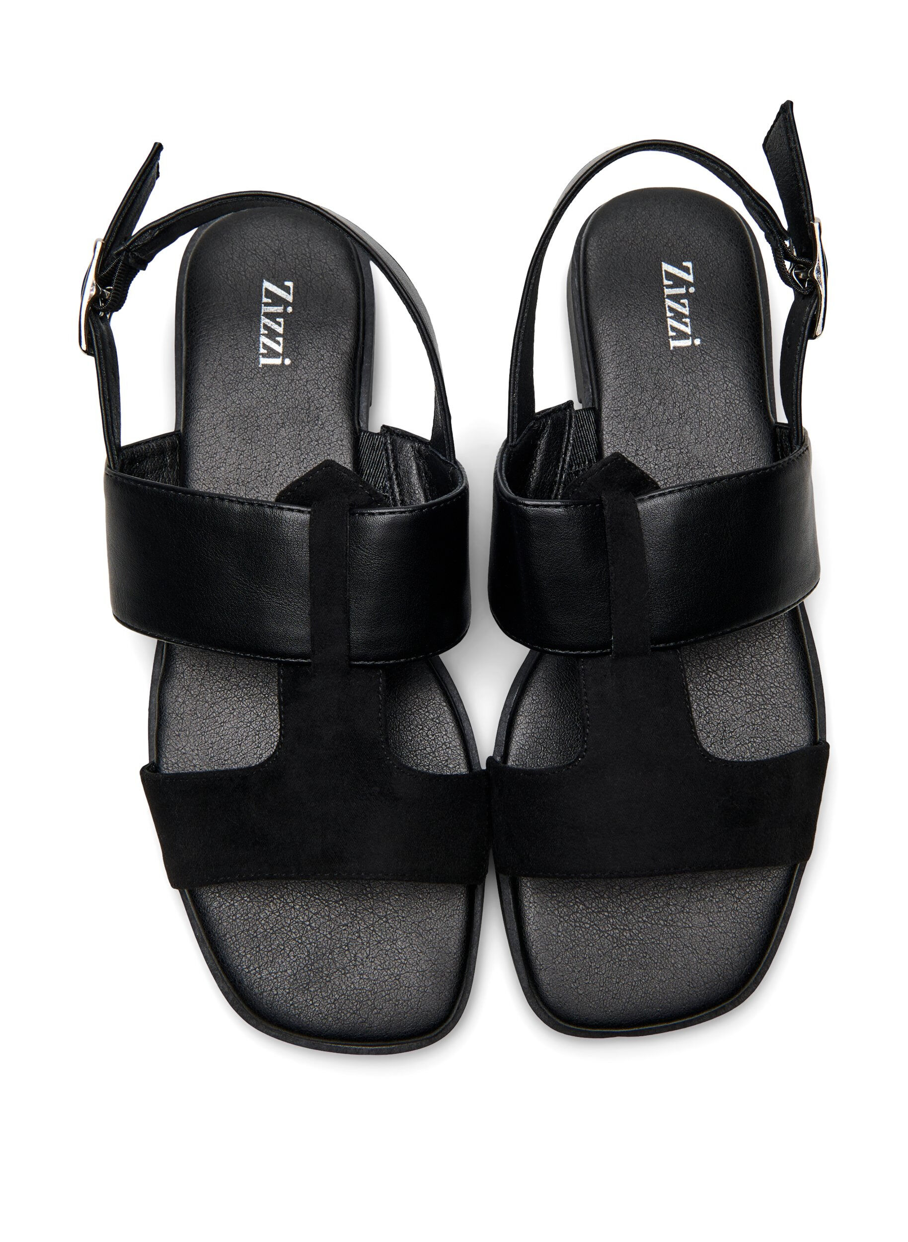 Zizzifashion Wide fit - sandals with wide straps, Black, Packshot image number 2