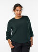 Blouse with herringbone pattern and glitter thread, Green, Model image number 0
