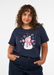 Christmas t-shirt in organic cotton, Blue, Model image number 0