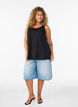Cotton top with a-shape, Black, Model image number 1