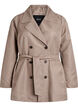 Short trench coat with belt, Grey, Packshot image number 0