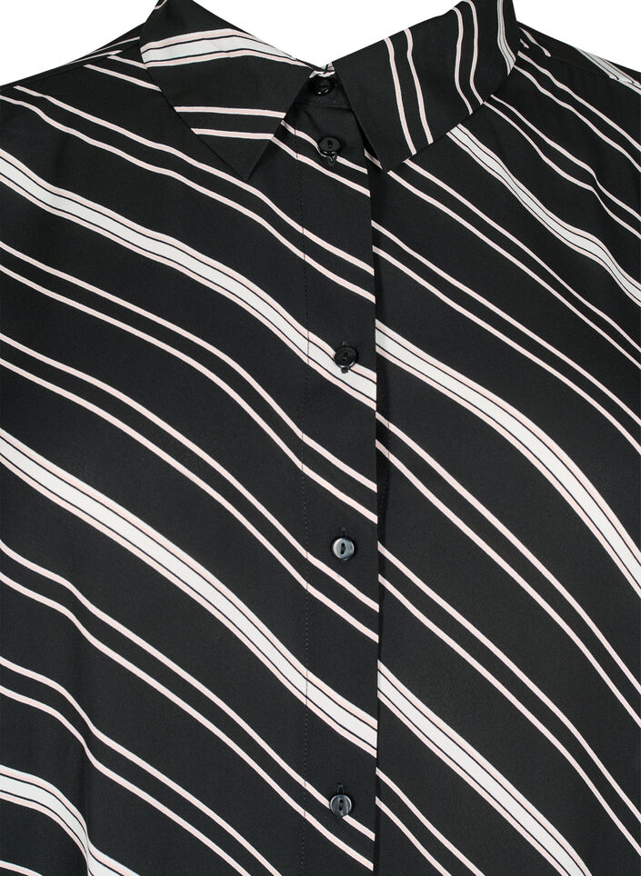 Striped shirt with long sleeves, Black Stripe, Packshot image number 2