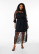 Transparent lace shirt with long sleeves, Black, Model image number 1