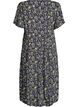 Viscose midi dress with a floral print, Black, Packshot image number 1