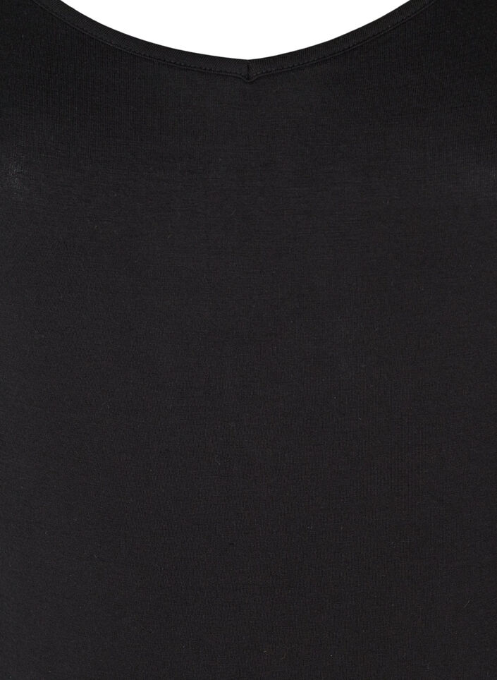 Plain-coloured slip dress in viscose, Black, Packshot image number 2