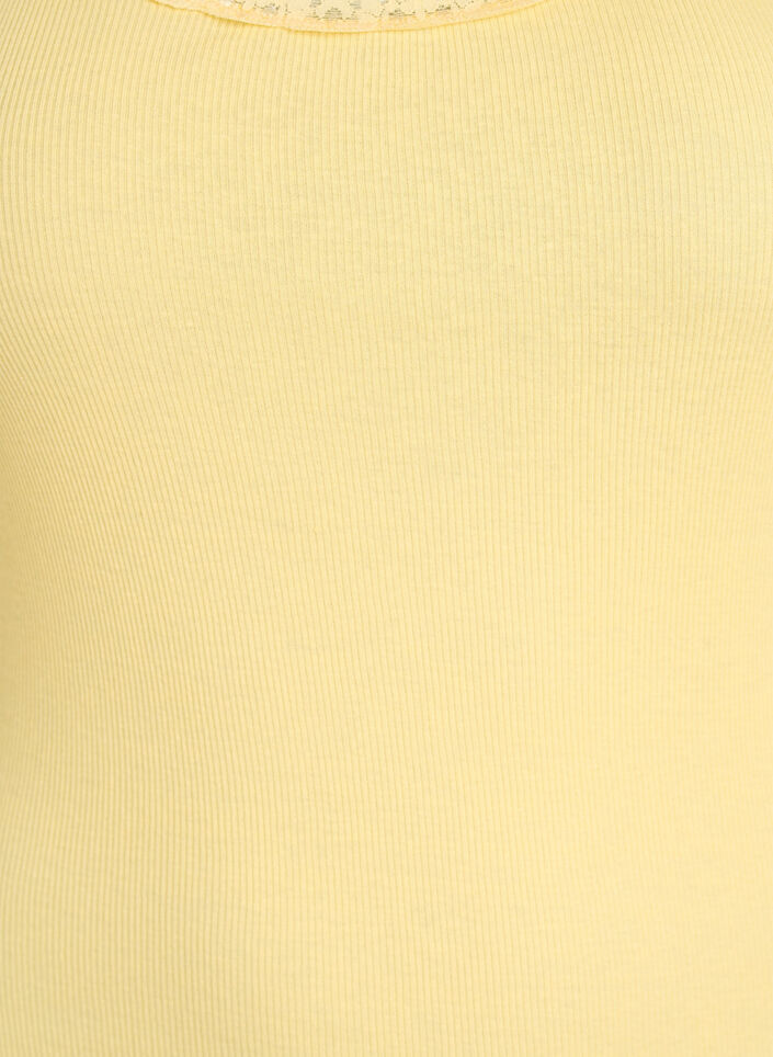 Top with lace trim, Yellow, Packshot image number 2