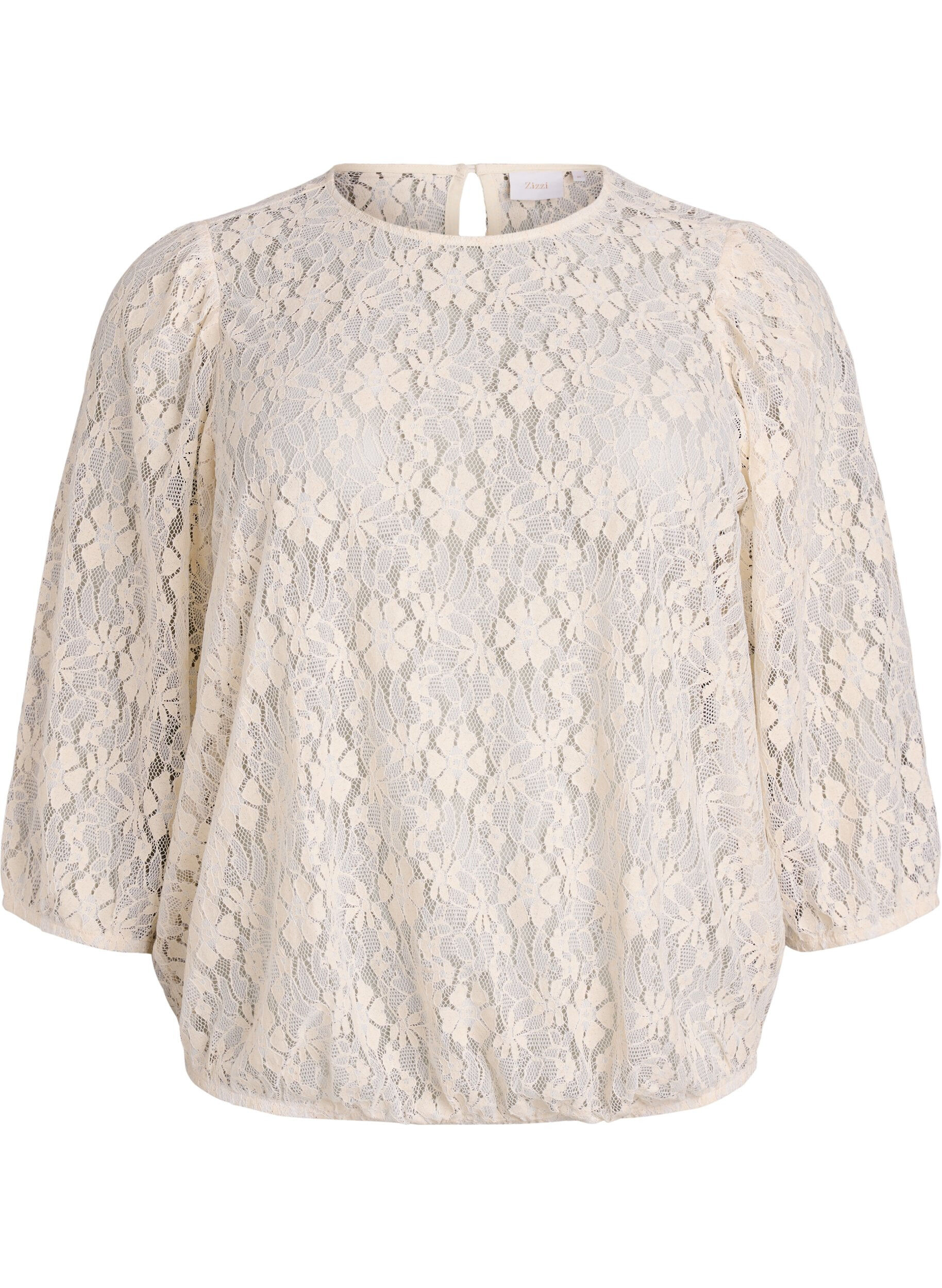 Lace blouse with 3/4 sleeves