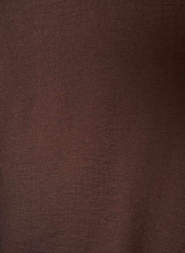 Viscose blouse with V-neck and balloon silhouette, Brown, Packshot image number 2