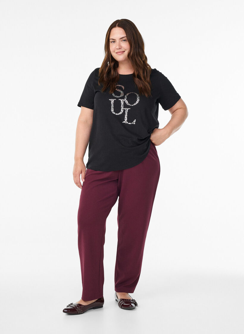 FLASH - T-shirt with print, Black, Model