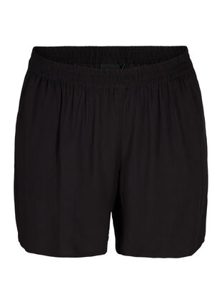 Loose shorts in viscose, Black, Packshot image number 0