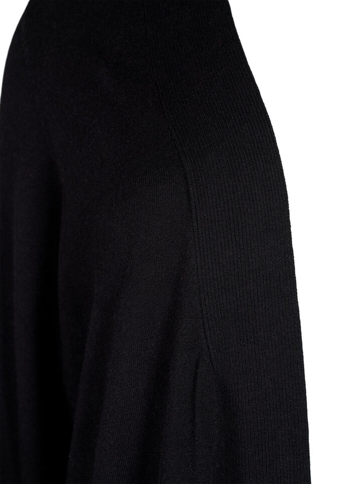 Long knitted cardigan with pockets, Black, Packshot image number 2