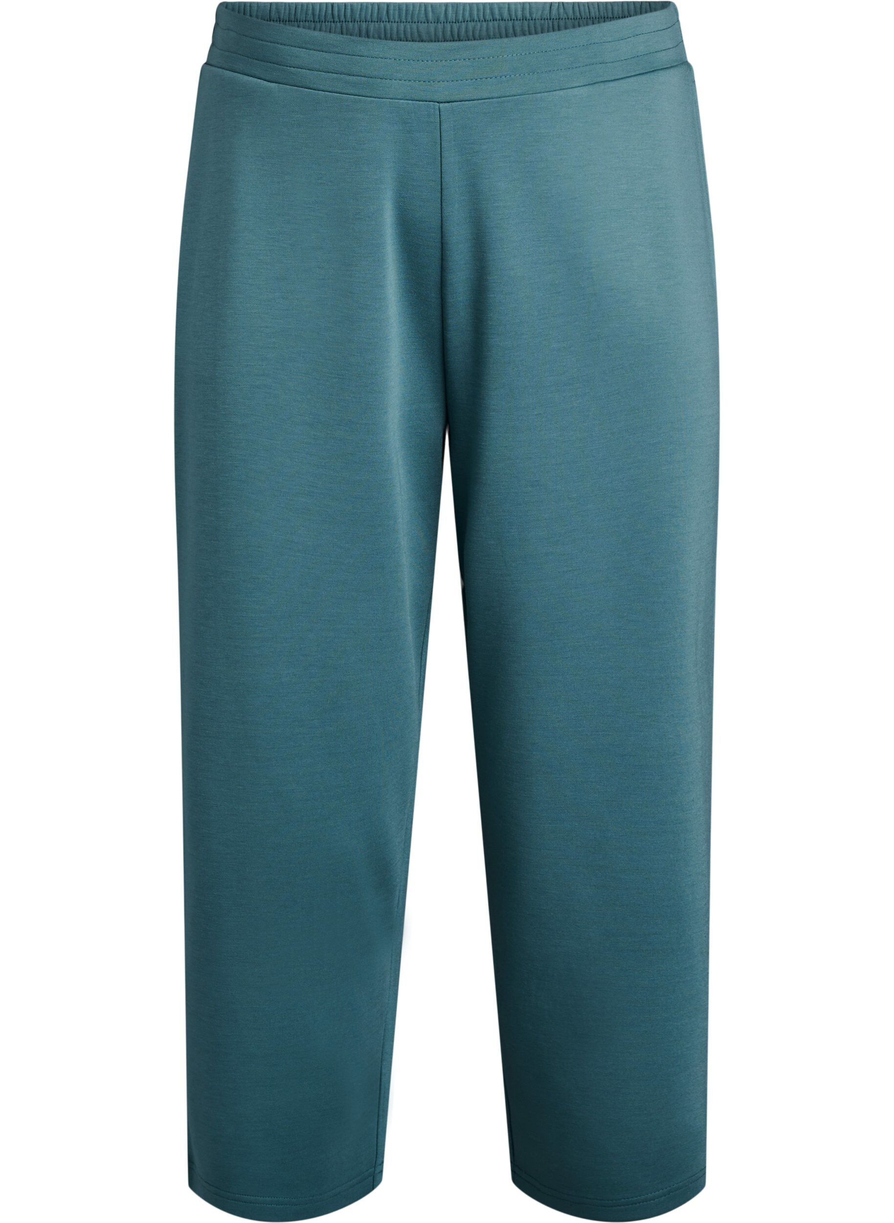 Zizzifashion 7/8 modal mix pants with pockets, Green, Packshot image number 0