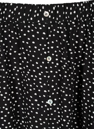 Viscose midi skirt with button and polka dots, Black w. Dot, Packshot image number 2