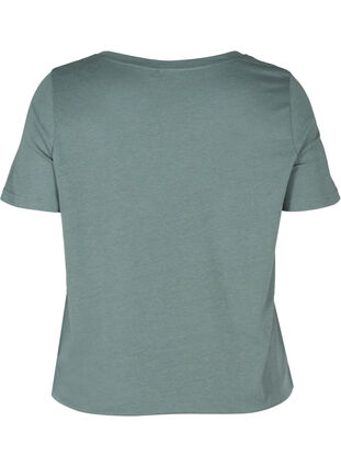 Short-sleeved t-shirt with adjustable bottom hem, Balsam Green, Packshot image number 1