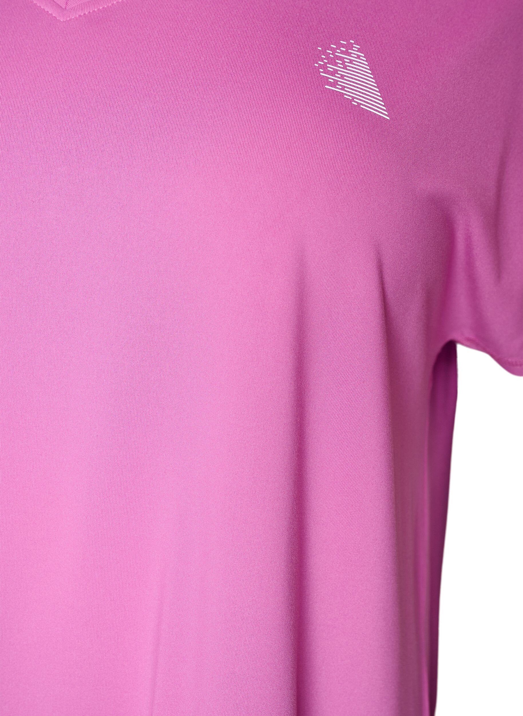 Zizzifashion Short sleeve sport t-shirt with v-neck, Purple, Packshot image number 2